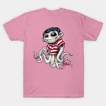 T Shirt Women Squidboy Harajuku Print Kawaii Tshirt Summer Short Sleeve Female T-Shirt Top Tee S розовый