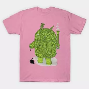 T Shirt Women Steamdroid Harajuku Print Kawaii Tshirt Summer Short Sleeve Female T-Shirt Top Tee S