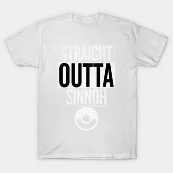 T Shirt Women Straight Outta Sinnoh Harajuku Print Kawaii Tshirt Summer Short Sleeve Female T-Shirt Top Tee S
