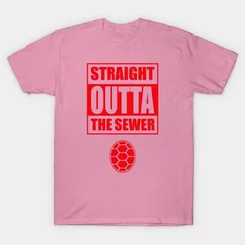T Shirt Women Straight Outta The Sewer Red Harajuku Print Kawaii Tshirt Summer Short Sleeve Female T-Shirt Top Tee S