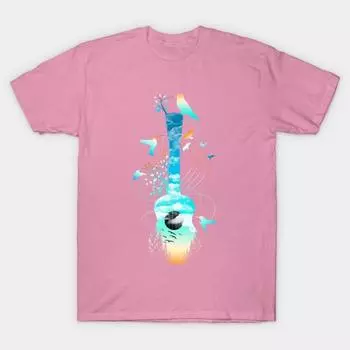 T Shirt Women Strings Harajuku Print Kawaii Tshirt Summer Short Sleeve Female T-Shirt Top Tee S розовый