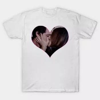 T Shirt Women Stydia Kiss Harajuku Print Kawaii Tshirt Summer Short Sleeve Female T-Shirt Top Tee S розовый