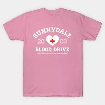 T Shirt Women Sunnydale Blood Drive Harajuku Print Kawaii Tshirt Summer Short Sleeve Female T-Shirt Top Tee S