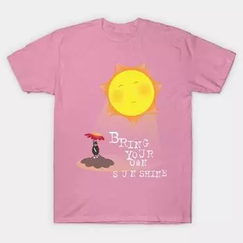 T Shirt Women Sunshine Harajuku Print Kawaii Tshirt Summer Short Sleeve Female T-Shirt Top Tee S розовый