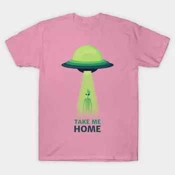 T Shirt Women Take Me Home Harajuku Print Kawaii Tshirt Summer Short Sleeve Female T-Shirt Top Tee S розовый