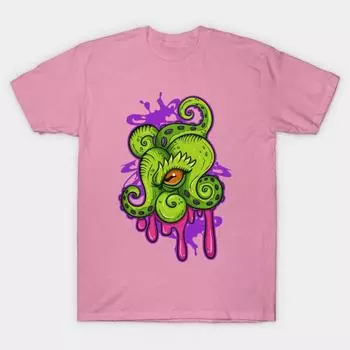 T Shirt Women Tentacled Harajuku Print Kawaii Tshirt Summer Short Sleeve Female T-Shirt Top Tee S