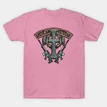 T Shirt Women The American Veteran Harajuku Print Kawaii Tshirt Summer Short Sleeve Female T-Shirt Top Tee S розовый