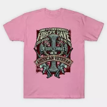 T Shirt Women The American Veteran Harajuku Print Kawaii Tshirt Summer Short Sleeve Female T-Shirt Top Tee S розовый