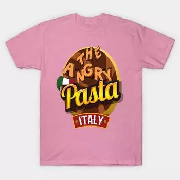 T Shirt Women The Angry Pasta Italy Harajuku Print Kawaii Tshirt Summer Short Sleeve Female T-Shirt Top Tee S розовый