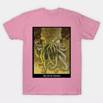 T Shirt Women The Call Of Cthulhu Harajuku Print Kawaii Tshirt Summer Short Sleeve Female T-Shirt Top Tee S розовый