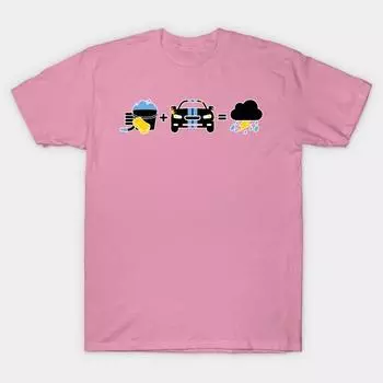 T Shirt Women The Car Wash Effect Harajuku Print Kawaii Tshirt Summer Short Sleeve Female T-Shirt Top Tee S розовый