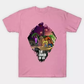 T Shirt Women The Crash Of Us Harajuku Print Kawaii Tshirt Summer Short Sleeve Female T-Shirt Top Tee S розовый