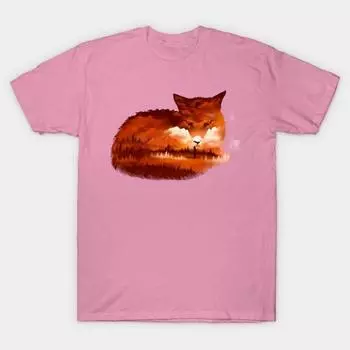 T Shirt Women The Girl In The Red Forest Harajuku Print Kawaii Tshirt Summer Short Sleeve Female T-Shirt Top Tee S розовый