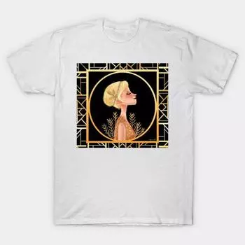 T Shirt Women The Great Gatsby Harajuku Print Kawaii Tshirt Summer Short Sleeve Female T-Shirt Top Tee S розовый