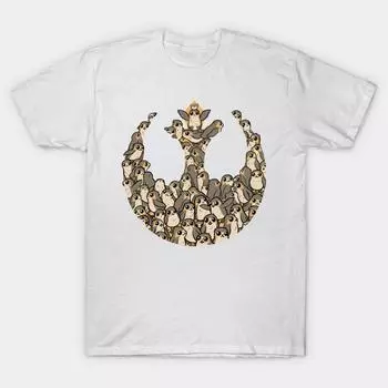 T Shirt Women The Porg Awakens Harajuku Print Kawaii Tshirt Summer Short Sleeve Female T-Shirt Top Tee S розовый