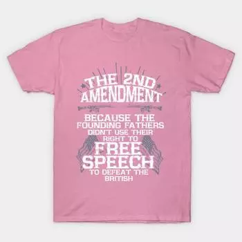 T Shirt Women The Second Amendment Harajuku Print Kawaii Tshirt Summer Short Sleeve Female T-Shirt Top Tee S розовый