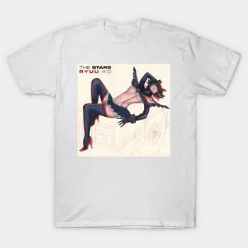 T Shirt Women The Stars Ryuu Ko Harajuku Print Kawaii Tshirt Summer Short Sleeve Female T-Shirt Top Tee S