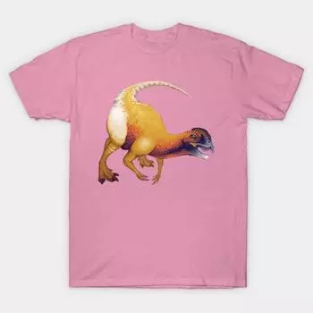 T Shirt Women Theropoda Dilophosaurus Harajuku Print Kawaii Tshirt Summer Short Sleeve Female T-Shirt Top Tee S розовый