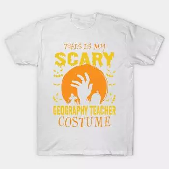 T Shirt Women This Is My Scary Geography Teacher Costume Harajuku Print Kawaii Tshirt Summer Short Sleeve Female T-Shirt Top Tee S розовый