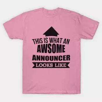 T Shirt Women This Is What An Announcer Animatorlook Like Tshirt Harajuku Print Kawaii Tshirt Summer Short Sleeve Female T-Shirt Top Tee S розовый
