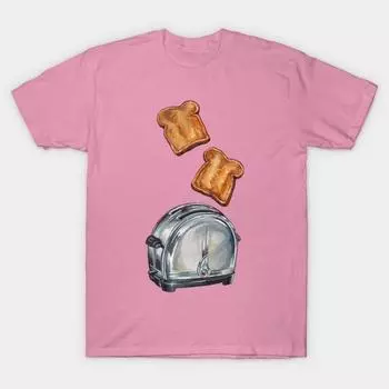 T Shirt Women Toast And Toaster Harajuku Print Kawaii Tshirt Summer Short Sleeve Female T-Shirt Top Tee S
