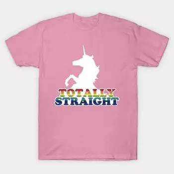 T Shirt Women Totally Straight Harajuku Print Kawaii Tshirt Summer Short Sleeve Female T-Shirt Top Tee S розовый