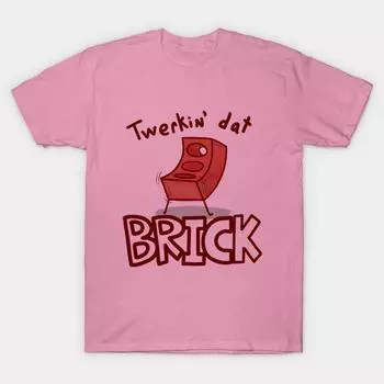T Shirt Women Twerkin Dat Brick Harajuku Print Kawaii Tshirt Summer Short Sleeve Female T-Shirt Top Tee S