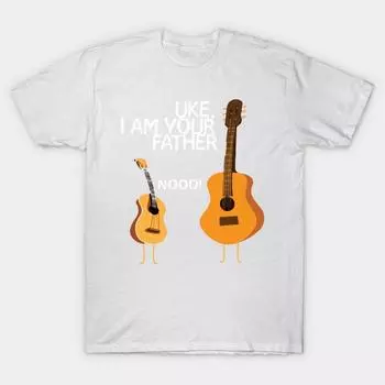 T Shirt Women Uke I Am Your Father T Shirt Ukulele Guitar Music Harajuku Print Kawaii Tshirt Summer Short Sleeve Female T-Shirt Top Tee S розовый