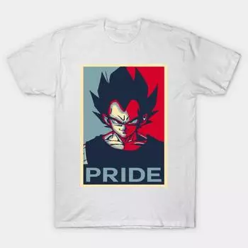 Женская футболка Вегета Гордость Постер Принт Харадзюку Каваий Футболка Летняя с коротким рукавом Женская футболка Топ S