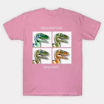 T Shirt Women Velociraptors Harajuku Print Kawaii Tshirt Summer Short Sleeve Female T-Shirt Top Tee S