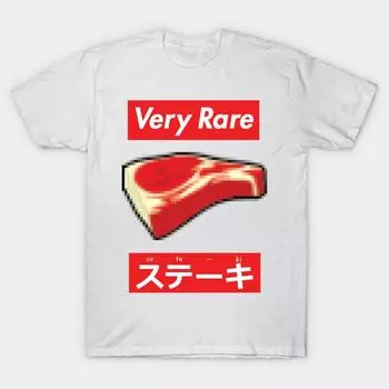 T Shirt Women Very Rare Steak Harajuku Print Kawaii Tshirt Summer Short Sleeve Female T-Shirt Top Tee S