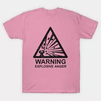 T Shirt Women Warning Explosive Anger Harajuku Print Kawaii Tshirt Summer Short Sleeve Female T-Shirt Top Tee S