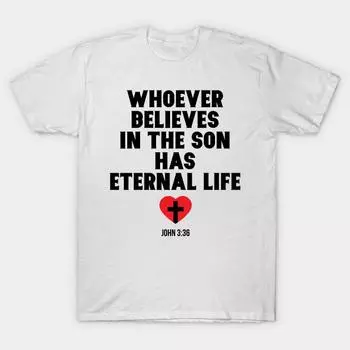 T Shirt Women Whoever Believes Has Eternal Life Harajuku Print Kawaii Tshirt Summer Short Sleeve Female T-Shirt Top Tee S розовый