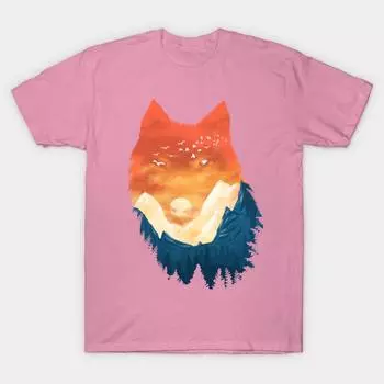 T Shirt Women Wild Sunset Harajuku Print Kawaii Tshirt Summer Short Sleeve Female T-Shirt Top Tee S розовый