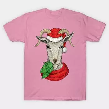 T Shirt Women Winter Holiday Goat Harajuku Print Kawaii Tshirt Summer Short Sleeve Female T-Shirt Top Tee S
