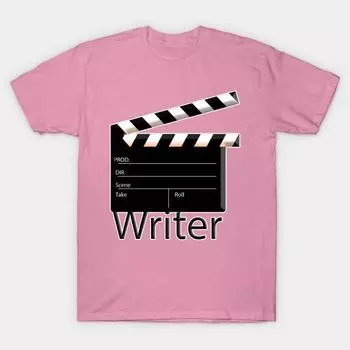 T Shirt Women Writer T Shirt Harajuku Print Kawaii Tshirt Summer Short Sleeve Female T-Shirt Top Tee S розовый