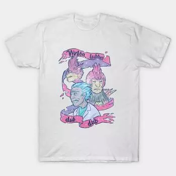 T Shirt Women Wubba Lubba Dub Dub Harajuku Print Kawaii Tshirt Summer Short Sleeve Female T-Shirt Top Tee S