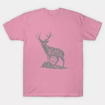 T Shirt Women Yosemite Label Harajuku Print Kawaii Tshirt Summer Short Sleeve Female T-Shirt Top Tee S розовый