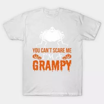T Shirt Women You Cant Scare Me Im Grampy Ghost Halloween Harajuku Print Kawaii Tshirt Summer Short Sleeve Female T-Shirt Top Tee S розовый