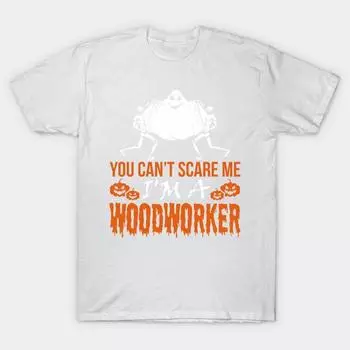 T Shirt Women You Cant Scare Me Im Woodworker Ghost Halloween Harajuku Print Kawaii Tshirt Summer Short Sleeve Female T-Shirt Top Tee S розовый