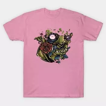 T Shirt Women Zombie Scary Man Distressed Harajuku Print Kawaii Tshirt Summer Short Sleeve Female T-Shirt Top Tee S