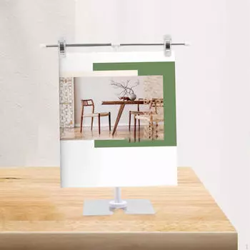 T-образный знак, регулируемый стенд для плаката, нержавеющая сталь, держатель для показа баннеров для офисов