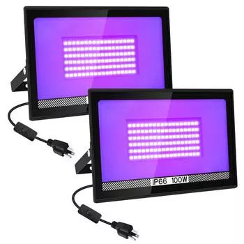 T-SUN 1PC 100W LED UV Black Lights сценический черный свет ультрафиолетовый эффект заливающего света для Хэллоуина Рождество Танцы DJ Диско Вечеринка Бар EU PLUG