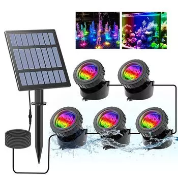 T-SUN 2/3/5 RGB Солнечный свет на открытом воздухе IP68 Солнечный свет для газона Свет для бассейна Свет на солнечной энергии для декора садовой дорожки Подводный свет