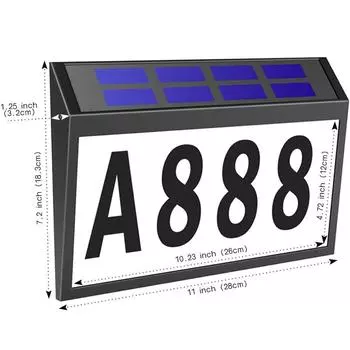 T-Sun LED Солнечный настенный светильник IP65 Водонепроницаемый номер дома Таблички с солнечными батареями Уличный солнечный светильник для дома, двора, улицы