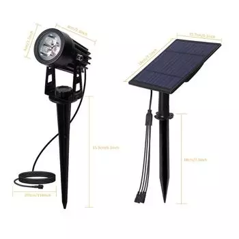 T-Sunrise LED Solar Light Waterproof Solar Pathway Lighting COB Outdoor Solar Lights Garden Lamp Spotlight Landscape Lamp Lawn