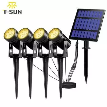 T-SUNRISE светодиодный солнечный садовый светильник IP65 водонепроницаемый солнечный светильник на открытом воздухе пейзажная лампа для наружного садового газона