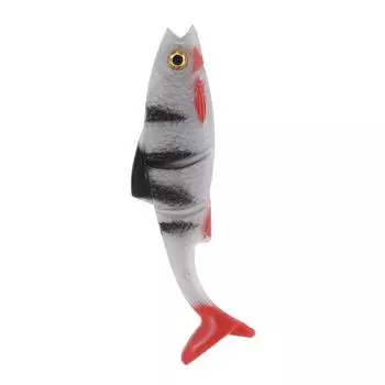 T Tail Soft Fishing Lures 3D Eyes Simulated Fake Bait Colorful Artificial Bait Out Fishing 1pc