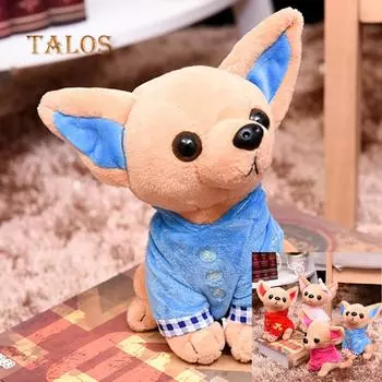 T-TOYS мини-собака чихуахуа плюшевая игрушка мягкая кукла животных подарок на день рождения розы красного