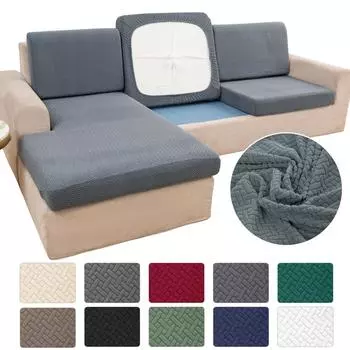 T жаккардовый чехол для подушки на сиденье дивана, эластичные защитные чехлы для домашних животных, детские моющиеся съемные чехлы для диванов для гостиной, 1/2/3/4 сиденья Normal Size (S)-1pc зелёный